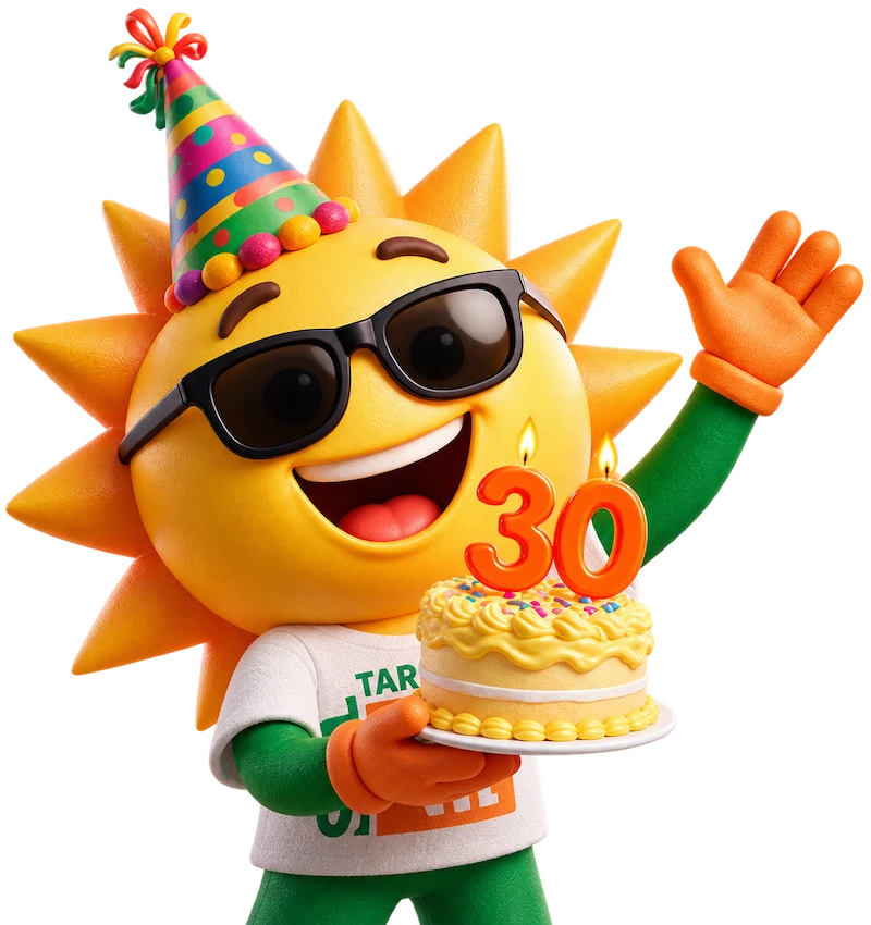 Personaje 30 Años Tarjeta Sol